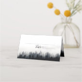 霧ミニマルの多いトウヒの森の結婚自然 プレイスカード (正面)