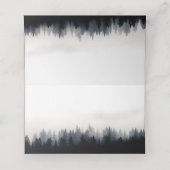 霧ミニマルの多いトウヒの森の結婚自然 プレイスカード (内部開封)