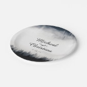 霧ミニマルの多いトウヒの森の結婚自然 ペーパープレート (アングル)