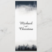 霧ミニマルの多いトウヒの森の結婚自然 メニュー (裏面)