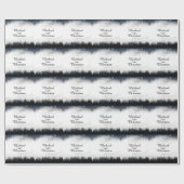 霧ミニマルの多いトウヒの森の結婚自然 ラッピングペーパー (フラット)