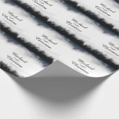 霧ミニマルの多いトウヒの森の結婚自然 ラッピングペーパー (角)