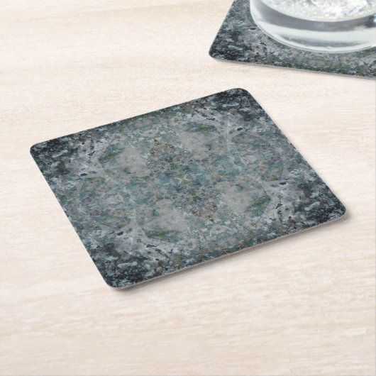 霧モダンの中で抽象芸術アートの一種 スクエアペーパーコースター (アングル)