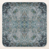 霧モダンの中で抽象芸術アートの一種 スクエアペーパーコースター (正面)