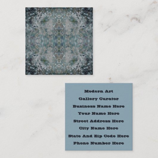 霧モダンの中で抽象芸術アートの一種 スクエア名刺 (正面/裏面)