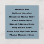 霧モダンの中で抽象芸術アートの一種 スクエア名刺 (裏面)