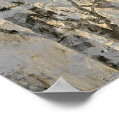 霧モダンの森芸術的絵画の ポスター (角)