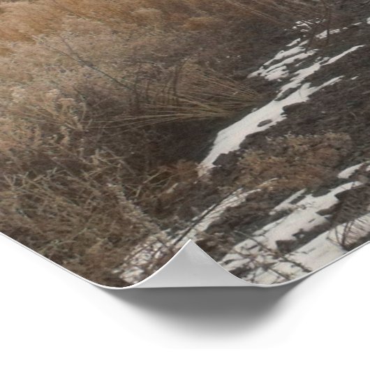 霧保の風景の中の鉄道線路の写真 ポスター (角)