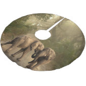 霧威厳のあるの中の熱帯雨林ゾウ ブラッシュドポリエステルツリースカート (アングル)