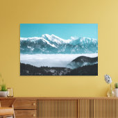 霧威厳のあるの谷を越えて登る山々 キャンバスプリント (インサイチュ (リビング))