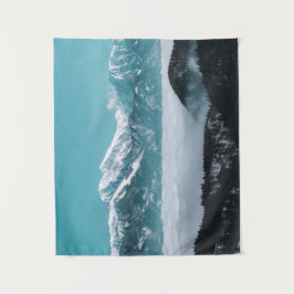 霧威厳のあるの谷を越えて登る山々 タペストリー