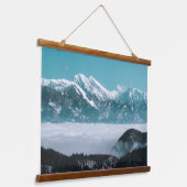 霧威厳のあるの谷を越えて登る山々 吊り下げ型タペストリー (傾斜あり)