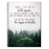 霧救の森の写真で木の酸素 ノートブック (正面)