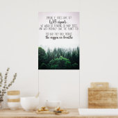 霧救の森の写真で木の酸素 ポスター (キッチン)