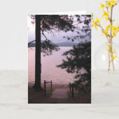霧深いピンク湖のバースデー・カードwの聖書Verse2 カード (黄色い花)