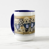 霧深い天候のくずベンチのマグ マグカップ (正面左)