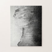 霧深い山の上の十字 ジグソーパズル (縦)