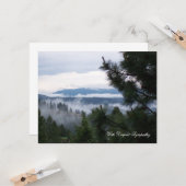 霧深い山の悔やみや弔慰カード カード (正面/裏面インサイチュ)