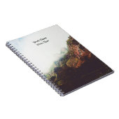 霧深い山、リラックスさせるな自然の景色場面 ノートブック (右側)