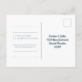 霧深い山RSVPの郵便はがき インビテーションポストカード (裏面)