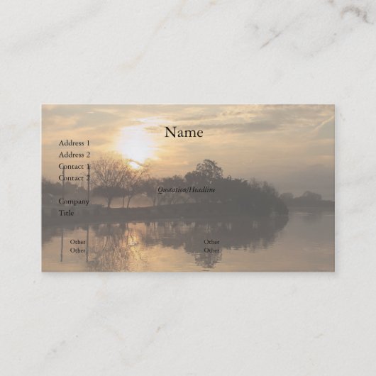 霧深い日9の名刺 名刺 (正面)