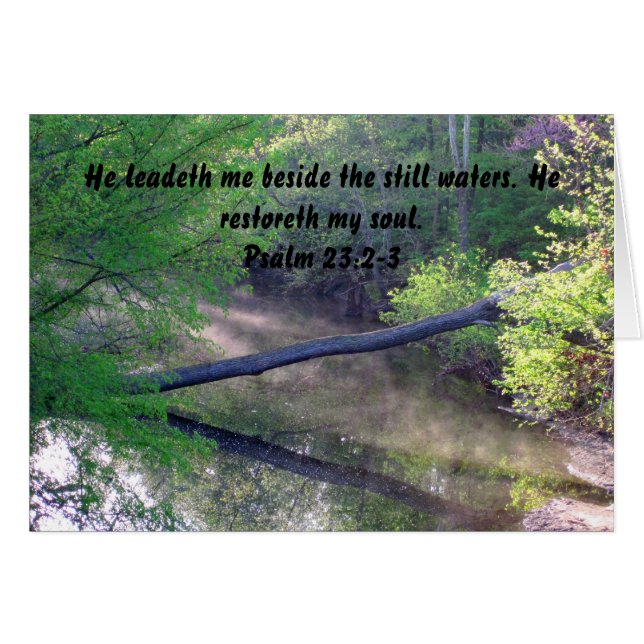 霧深い春の朝の賛美歌23の入り江 (正面横)