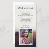 霧深い景色-写真-は悔やみや弔慰感謝していしています サンキューカード (正面/裏面)