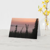 霧深い朝 カード (黄色い花)