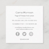 霧深い木の名刺 スクエア名刺 (裏面)