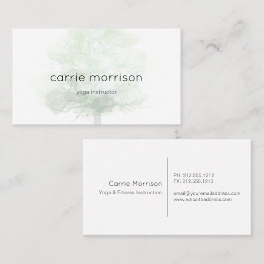 霧深い木の名刺 名刺 (正面/裏面)