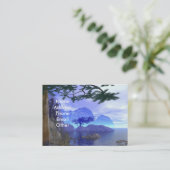 霧深い湖場面名刺 名刺 (スタンド正面)