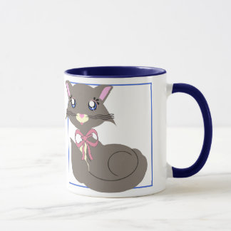 霧深い漫画の子猫のマグ マグカップ