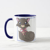 霧深い漫画の子猫のマグ マグカップ (左)