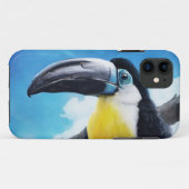 霧深い空気デジタル熱帯鳥の絵画のToucan Case-Mate iPhoneケース (裏面(横))