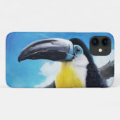 霧深い空気デジタル熱帯鳥の絵画のToucan Case-Mate iPhoneケース (裏面(横))