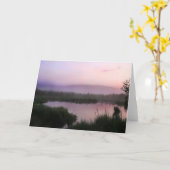 霧深い谷 カード (黄色い花)