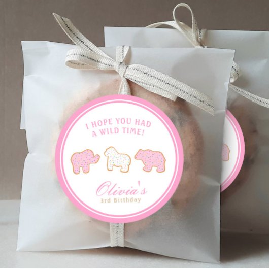 霧状の動物のクッキーが野生動物を振りかけるもの ラウンドシール