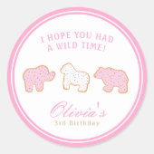 霧状の動物のクッキーが野生動物を振りかけるもの ラウンドシール (正面)