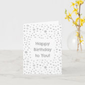 霧紙吹雪水色ドット誕生日カード カード (黄色い花)
