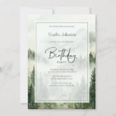 霧素朴の山の誕生日 招待状 (正面)