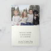 霧素朴の山松メリークリスマスフォト シーズンカード (内部)