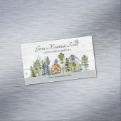 霧素朴の森の山小屋 マグネット名刺 (インサイチュ)