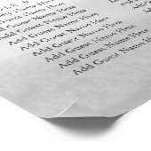 霧結婚の座席表 ポスター (角)