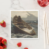 霧警告の音(ウィンズローホーマーによる) スタンダードランチョンナプキン (インサイチュ)