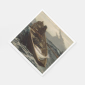 霧警告の音(ウィンズローホーマーによる) スタンダードランチョンナプキン (角)