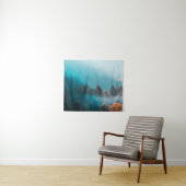 霧輝くの深い秋の森の光 タペストリー (インサイチュ(横))