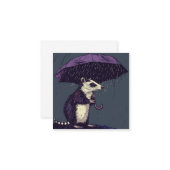霧雨から夢へ：解放クリエイティブOpossum ノートカード (正面/裏面インサイチュ)