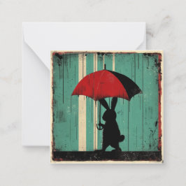 霧雨から夢まで、レインボー書ズ・バニー ノートカード