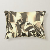 霧雨で茶色のイメージにベージュの筋が付く アクセントクッション (正面)