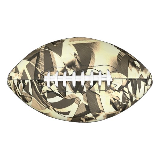 霧雨で茶色のイメージにベージュの筋が付く アメリカンフットボール (正面)